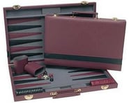 more-results: Backgammon w/Burgundy &amp; Black Leatherette Magnet Case Experience the timeless game