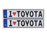 WRAP-UP NEXT REAL 3D E.U. License Plate (2) (I LOVE TOYOTA) (11x50mm) | product-related
