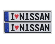 WRAP-UP NEXT REAL 3D E.U. License Plate (2) (I LOVE NISSAN) (11x50mm) | product-related