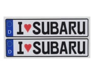 WRAP-UP NEXT REAL 3D E.U. License Plate (2) (I LOVE SUBARU) (11x50mm) | product-related