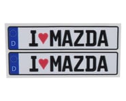 WRAP-UP NEXT REAL 3D  E.U. License Plate (2) (I LOVE MAZDA) (11x50mm) | product-related