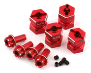 Yeah Racing 12mm Aluminum Hex Adaptors (Red) (4) (15mm Offset) | product-related