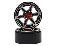 Yeah Racing 2.2 Aluminum CNC 6 Spoke Beadlock Wheel w/Hub (2) (Black) | product-related