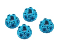 Yeah Racing 4mm Aluminum Serrated Wheel Lock Nut (4) (Blue) | product-related