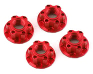 Yeah Racing 4mm Aluminum Serrated Wheel Lock Nut (4) (Red) | product-related