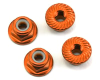 175RC Aluminum 4mm Serrated Locknuts (Orange)