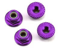 175RC Aluminum 4mm Serrated Locknuts (Purple)