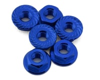 175RC Team Associated RC10B74.2D CE Aluminum Serrated Wheel Nuts (Blue) (6)