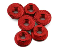 175RC Team Associated RC10B74.2D CE Aluminum Serrated Wheel Nuts (Red) (6)