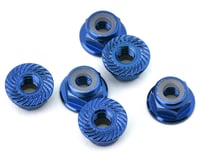 175RC Traxxas Slash 4x4 Aluminum Serrated Wheel Nuts (Blue) (6)