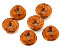 175RC Associated RC10B7 Serrated Wheel Nuts (Orange) (6)