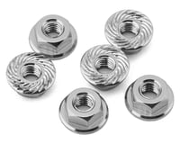 175RC Associated RC10B7 Serrated Wheel Nuts (Silver) (6)