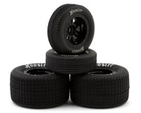 1RC Racing 1/18 Pre-Mounted Hoosier Sprint Tires (Black) (4) (Front & Rear)