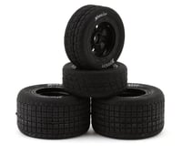 1RC Racing Pre-Mounted 1/18 Midget Hoosier Tires (Black) (4) (F/R)