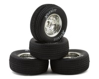 1RC Racing Pre-Mounted 1/18 Modified Hoosier Tires (Chrome) (4) (F/R)