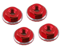 1UP Racing Lockdown UltraLite 4mm Serrated Wheel Nuts (Red) (4)