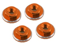 1UP Racing Lockdown UltraLite 4mm Serrated Wheel Nuts (Orange) (4)