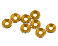 1UP Racing 3mm LowPro Countersunk Washers (Gold Shine) (8)