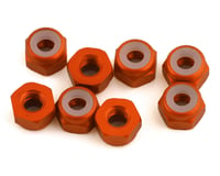 1UP Racing 3mm Aluminum Locknuts (Orange) (8)