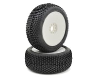 AKA I-Beam 1/8 Buggy Pre-Mounted Tires (2) (White) (Super Soft - Long Wear)