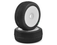 AKA Double Down 1/8 Buggy Pre-Mounted Tires (2) (White) (Soft)