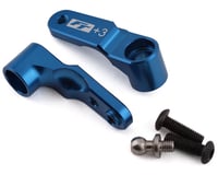 Team Associated RC10B6 Factory Team Aluminum Steering Bellcrank (Blue) (+3mm)