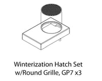 Athearn HO Winterization Hatch Set w/Round Grille, GP-7(3)