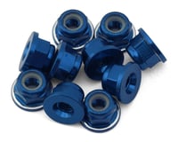 Avid RC 3mm Ringer Flanged Aluminum Locknut (Blue) (10)