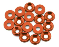 Team Brood 3mm 6061 Aluminum Countersunk Washer (Orange) (16)