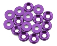 Team Brood 3mm 6061 Aluminum Countersunk Washer (Purple) (16)