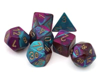 Chessex Gemini® Mini-Hedral™ 7-Die Set (Purple-Teal/Gold)