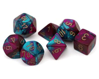 Chessex Gemini® Polyhedral 7-Die Set (Purple-Teal/Gold)