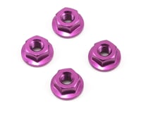 Core-RC 4mm Aluminum Serrated Wheel Nuts (Purple) (4)