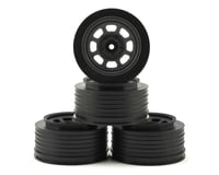DE Racing Speedway Short Course Wheels (Black) (4) (21.5mm Backspace)