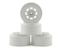DE Racing Speedway Short Course Wheels (White) (4) (21.5mm Backspace)