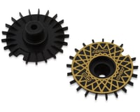 DS Racing Flat Aero Drift Wheel Covers (Black/Gold Mesh) (2)