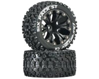 DuraTrax Sixpack ST 2.8" Mounted Nitro Rear Truck Tires (Black) (2) (1/2 Offset)