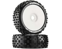 DuraTrax Punch C2 Mounted Buggy Tires, White (2)