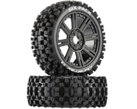 DuraTrax Six-Pack C2 Mounted Buggy Spoke Tires, Black (2)