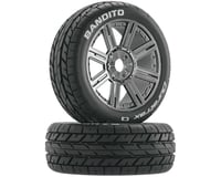 DuraTrax Bandito 1/8 Buggy PreMounted Tire w/ Spoke Wheels (Chrome) (2) (C3)