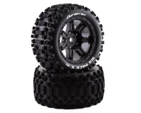 DuraTrax Six Pack X Belted Pre-Mounted Tires (Black) (2)