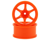 Mikuni Gram Lights 57D 6-Spoke Drift Wheels (Fluorescent Orange) (2)
