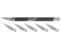 Excel K18 Cushion Grip Hobby Knife w/(5) #11 Double Honed Blades (Black)