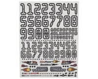 Firebrand RC Numbers Decal Sheet (White) (8.5x11")
