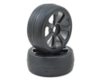 Flash Point 17mm 1/8 Premounted GT Belted Rubber Tires (Black) (2)