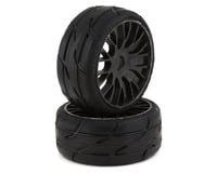 GRP Tires GT - TO3 Revo Belted Pre-Mounted 1/8 Buggy Tires (Black) (2) (XB3)