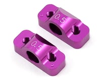 HB Racing Aluminum 0.5° Two Piece Rear/Front Pivot Block Set (Purple) (2)