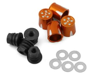 Hot Racing 4mm Aluminum Wheel Nut Caps (Orange) (4)