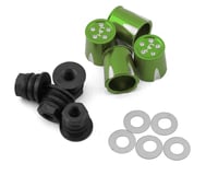 Hot Racing 4mm Aluminum Wheel Nut Caps (Green) (4)