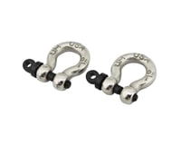 Hot Racing 1/10 Scale Aluminum Tow Shackle D-Rings (2) (Chrome)